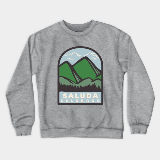 Saluda Colorado Rocky Mountains Wilderness Crewneck Sweatshirt by Go With Tammy